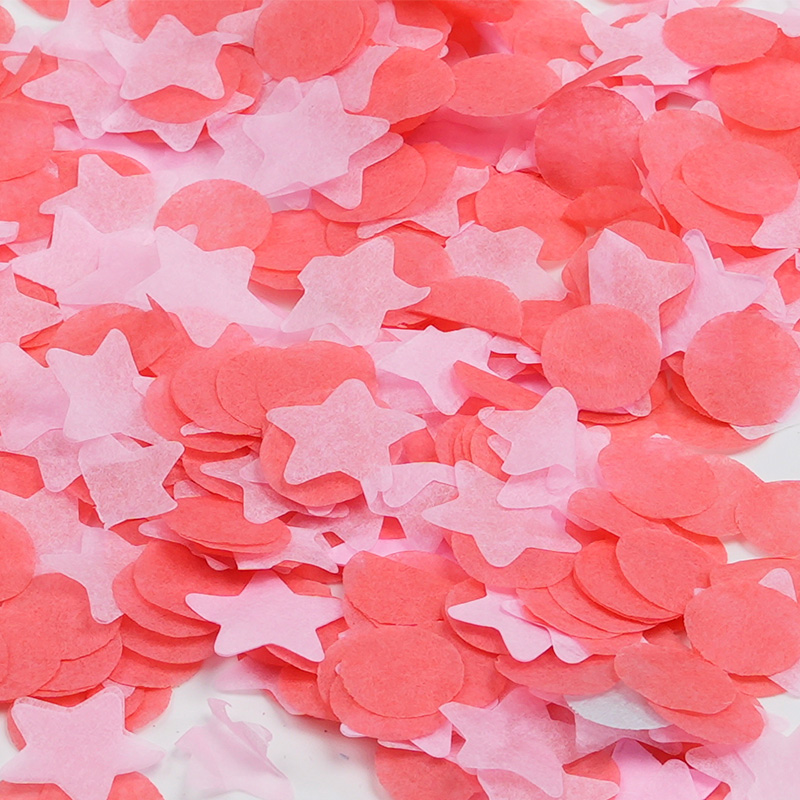 Confeti de papel decorativo de Rafia