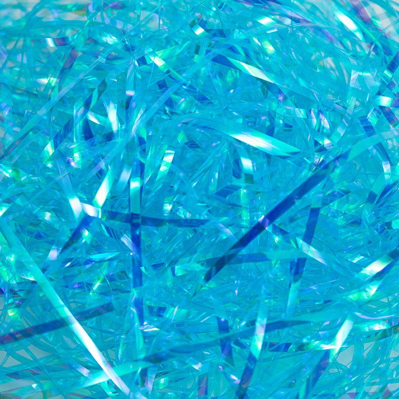 Relleno decorativo holográfico de rafia de PET	