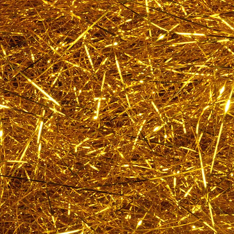 Seda decorativa brillante de PET para relleno	